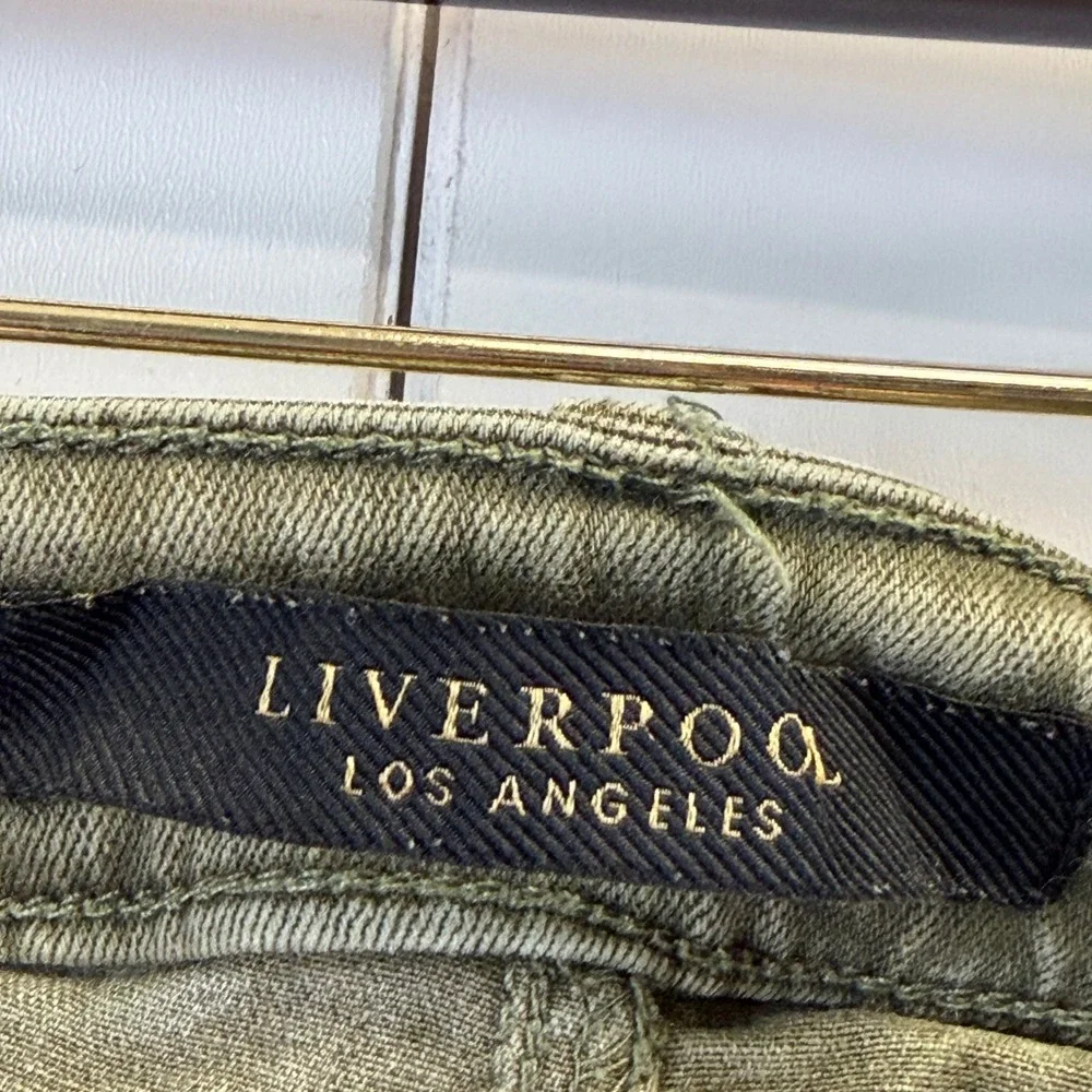 Liverpool Los Angeles the Ankle Cargo Pants Women Size 10 30 Moto Streetwear